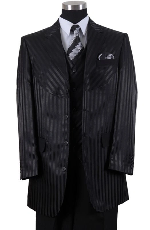Traje Milano Moda Hombre 2915V Negro Elegancia Clásica Italiana Perfecto para el Caballero Moderno