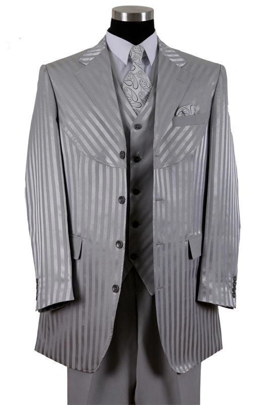 Traje Milano Moda Hombre 2915V-Plata: Elegancia atemporal, estilo italiano que conquista. Un clásico reinventado para el hombre moderno.
