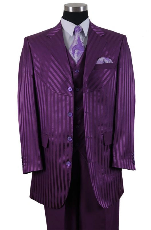Traje Milano Moda Hombre 2915V - Elegancia Púrpura para el Distinguido.
