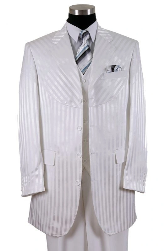 Traje Milano Moda para Hombre 2915V Blanco: Elegancia Italiana Imprescindible, ¡Tu Estilo Renace!