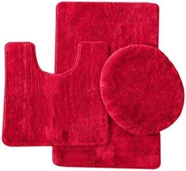 Juego de Baño Rojo: Elegancia Vibrante para tu Oasis de Relajación, 3 Piezas Esenciales, ¡Compra Ya!